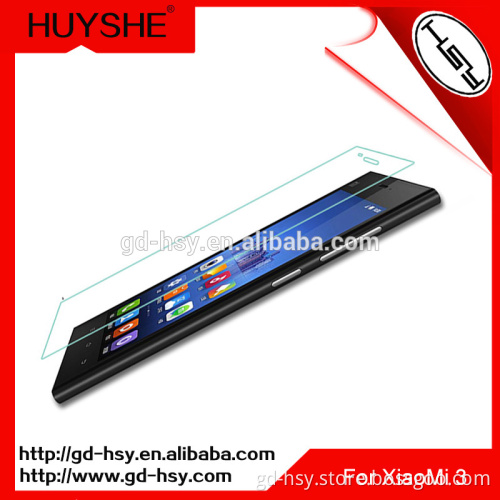 HUYSHE Screen Guard Protective Film for Cell Phone Xiaomi Mi 3/Scratch Resistant Toughened Glass Screen Protector